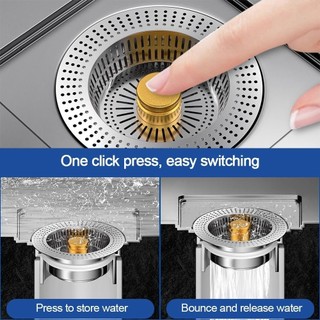 Bộ lọc thoát nước bồn rửa chén METALWRK, Nút chặn bồn rửa chống tắc 3 trong 1, Bộ lọc bồn rửa bật lên bằng thép không gỉ 304 được nâng cấp cho nhà bếp