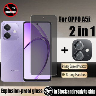 Kính cường lực chống gián điệp 2 trong 1 OPPO A5i Bảo vệ màn hình riêng tư cho OPPO A3 A5 A5X Pro A60 A79 A78 A58 A38 A18 4G 5G Phim bảo vệ kính + Phim ống kính máy ảnh