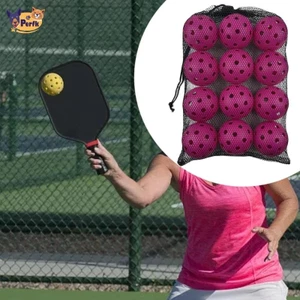 12 Miếng Bóng Pickleball Nhẹ, Đàn Hồi Cao 74mm - Phù Hợp Luyện Tập và Chơi Game