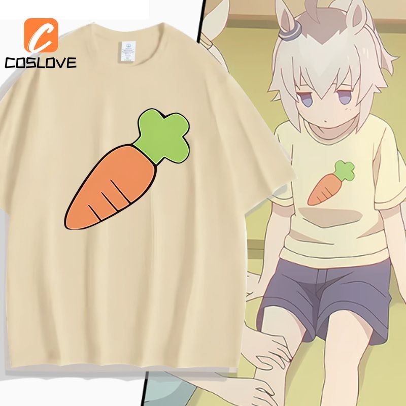 Áo thun cosplay anime Derby Oguri họa tiết mũ cà rốt, phù hợp mặc hàng ngày mùa hè