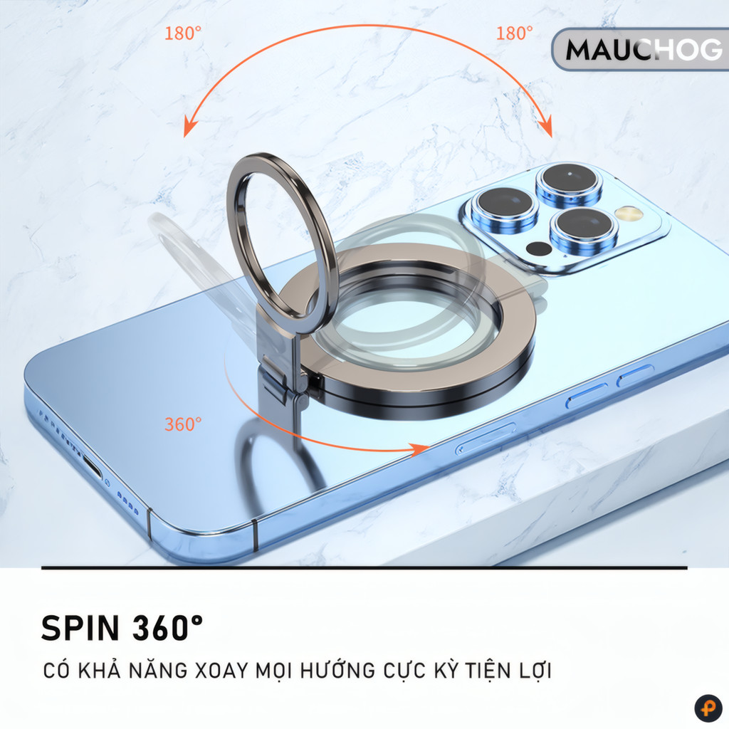 Giá Đỡ Điện Thoại Dạng Nhẫn Xoay 360 Độ Hít Từ Tính Cho Điện Thoại iPhone 17 Pro Max 16 15 14 13 12