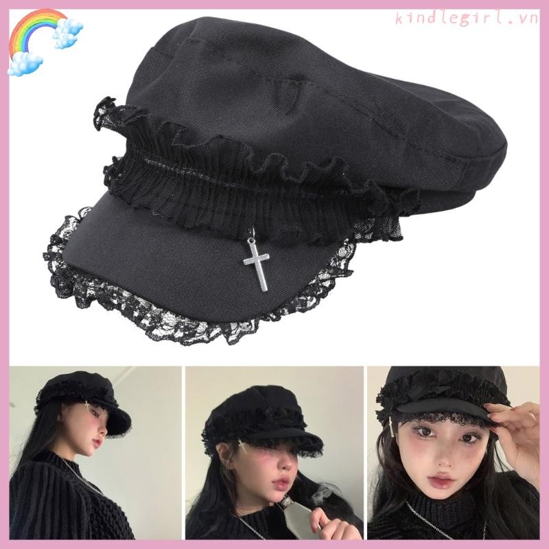 Mặt Dây Chuyền Hình Thánh Giá &amp; Mũ Newsboy Thoáng Khí Cho Nữ Lái Xe
