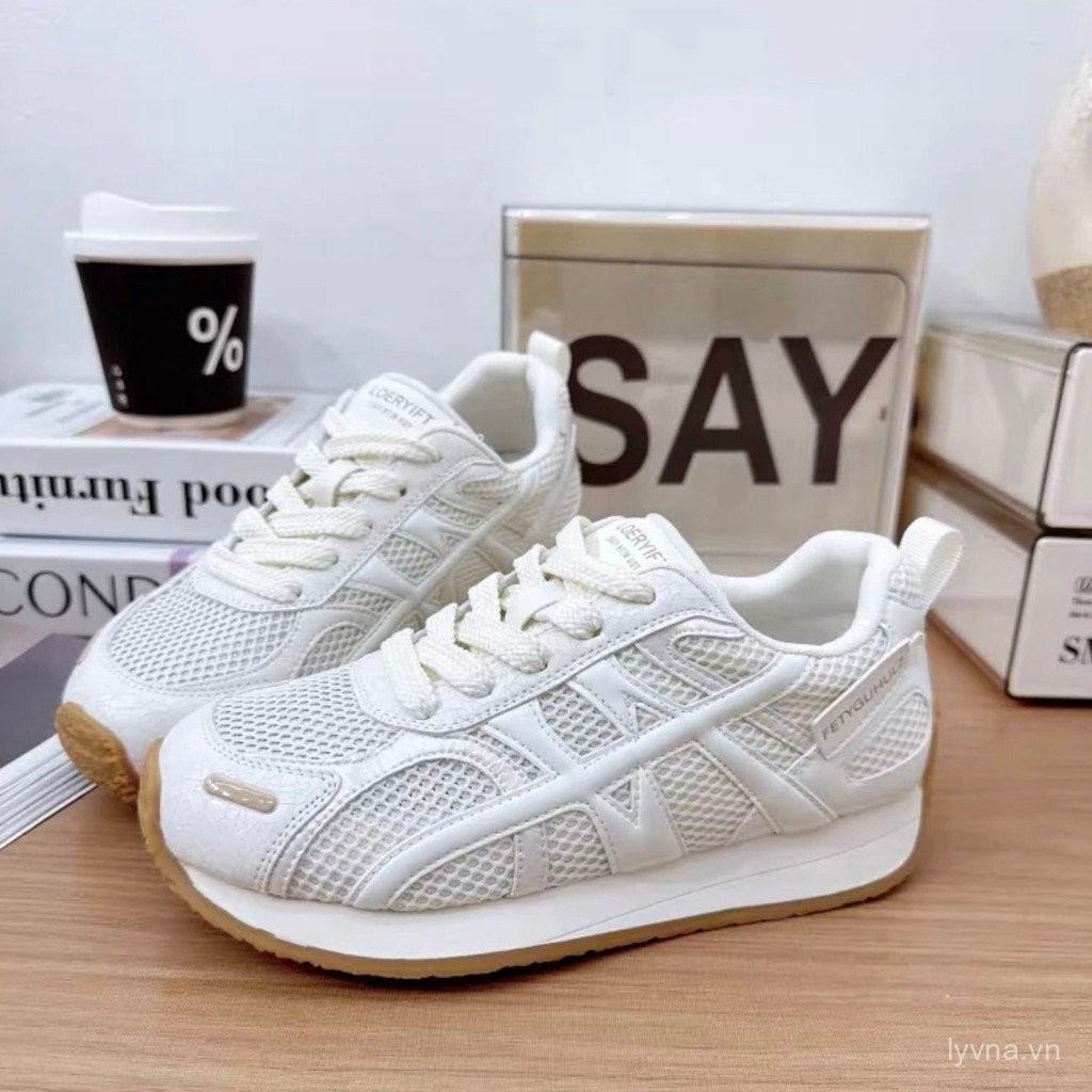 Giày thể thao nữ mùa hè lưới thoáng khí, đế mềm siêu nhẹ, phù hợp chạy bộ và đi bộ