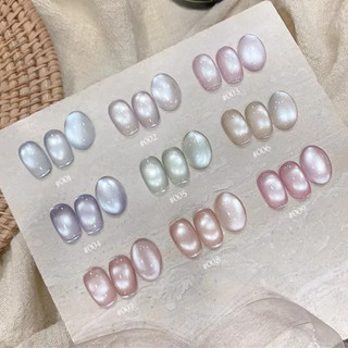 ANNIES Nước Luộc Mắt Mèo Đá Trong Suốt Thủy Tinh Hạt Satin Sứ Trắng Từ Bột Mèo Mắt Trị Liệu Keo Móng Tay Nghệ Thuật Làm Móng Tay Cho Tiệm Móng Tay
