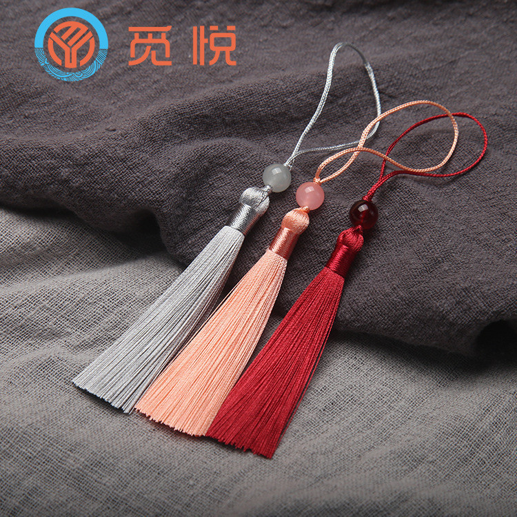 (5 cái)Tua rua cổ trang Trung Hoa 7cm đính cườm. Đạo cụ biểu diễn