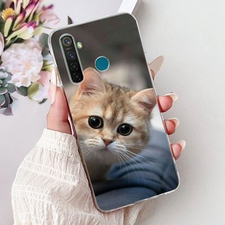 Dành Cho Realme 5 Pro 5i 5s Mới Thanh Lịch Họa Tiết Mèo Vỏ Realme5 5i 5s 5Pro Silicon Mềm TPU Vỏ Điện Thoại