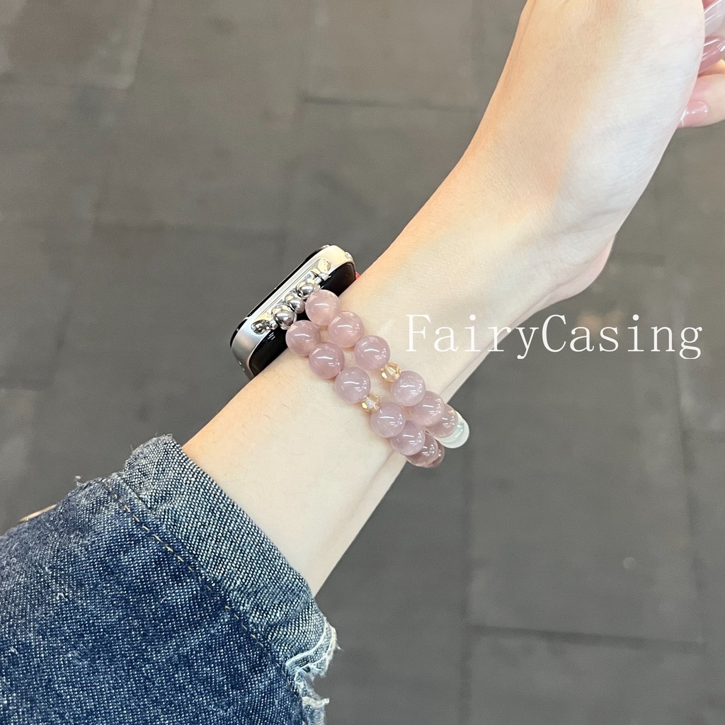 Dây đeo hạt hai hàng cho Huawei Band 8 9 10 11 Pro Fit 4 3 4pro 2 Honor 9 7 6 Vòng đeo tay đàn hồi thay thế