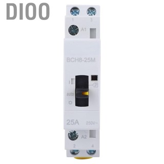 Dioo DIOO-VN Hộ gia đình AC Contactor BCH8-25M 2P25A 24V Contactor động cơ Universal có chức năng thủ công (2NO)