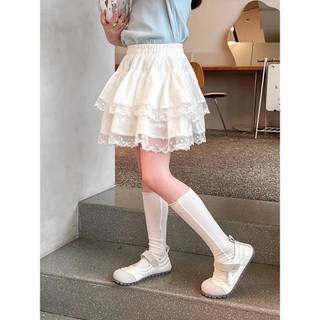 Mùa Hè Phong Cách Mới Phiên Bản Hàn Quốc Bé Gái Ren Váy Trắng Phong Cách Phương Tây Bánh Váy Trẻ Em Váy Ngắn Cho Bé