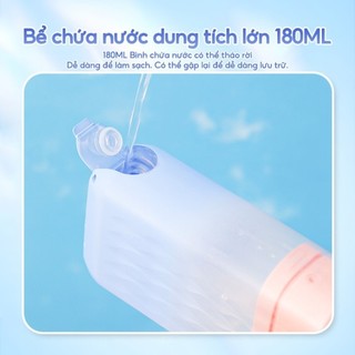 Máy tăm nước cầm tay 180ml 3 chế độ vệ sinh răng miệng hiệu quả nhỏ gọn tiện lợi chống tràn an toàn cho du lịch gia đình