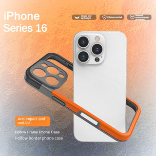Dành Cho IPhone 16 15 14 13 Pro Max Plus 13Mini Ốp điện thoại Silicon Mềm Nhiều Màu Sắc Khung Ốp điện thoại Chống Sốc Bảo Vệ Không Có Ốp điện thoại Viền