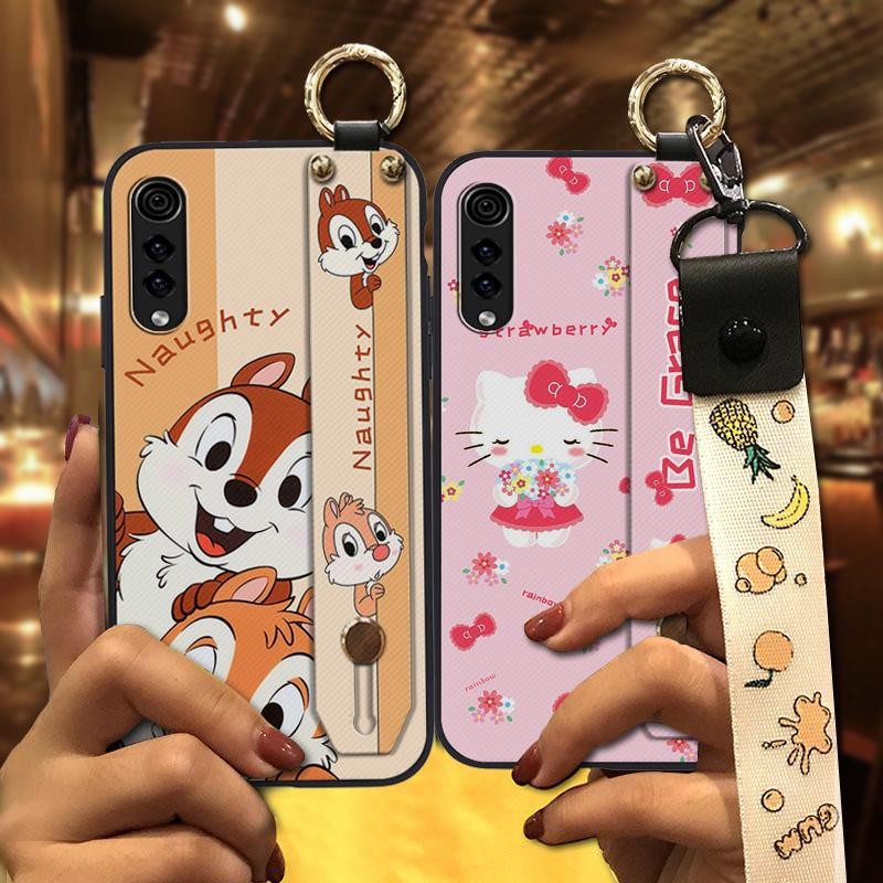 Ốp Điện Thoại Vòng Chống Thấm Nước Cho LG Velvet 4G / 5G Chống Bụi Bẩn Hoạt Hình Chân Đế Chống Va Đập Dây Đeo Cổ Tay Ốp Lưng Giá Đỡ Điện Thoại Dễ Thương Dây Đeo Tay Chống Bụi Bảo Vệ Chống Sốc