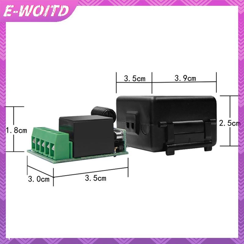 Công tắc điều khiển từ xa cổng đa năng E-WOITD DC 12V RF 433 Mhz Bộ thu rơle mã hỏi Mô-đun Mini DIY cho đèn LED cửa nhà để xe E-WOITD