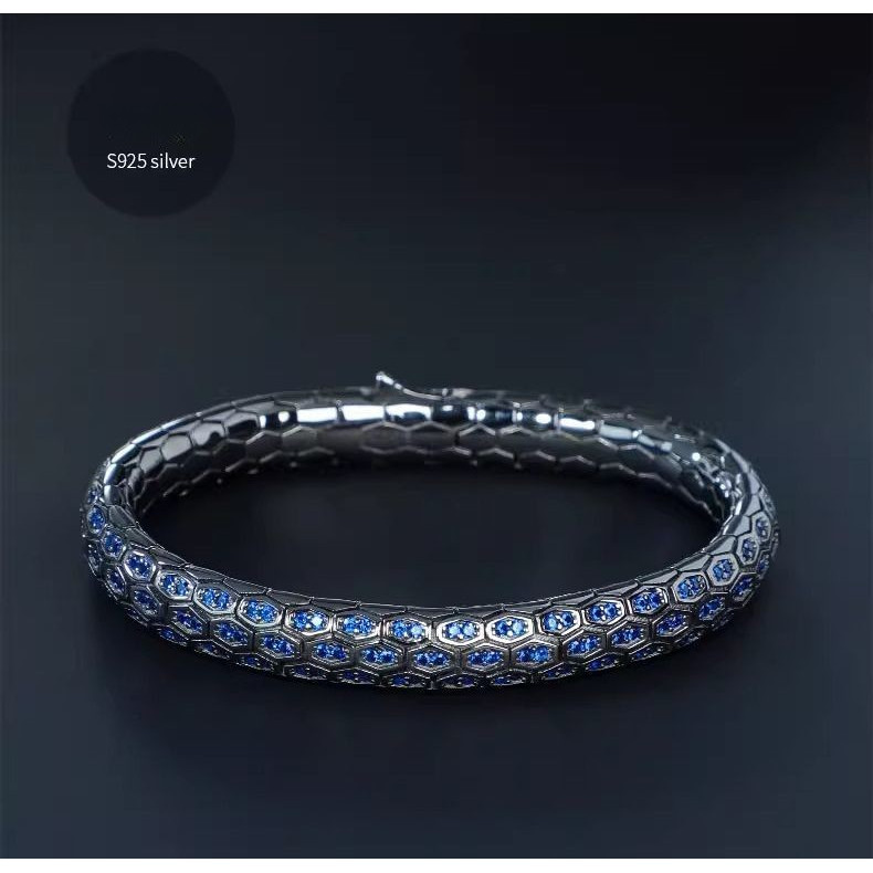 Vòng tay rắn bạc s925 sang trọng nhỏ cho nam nữ