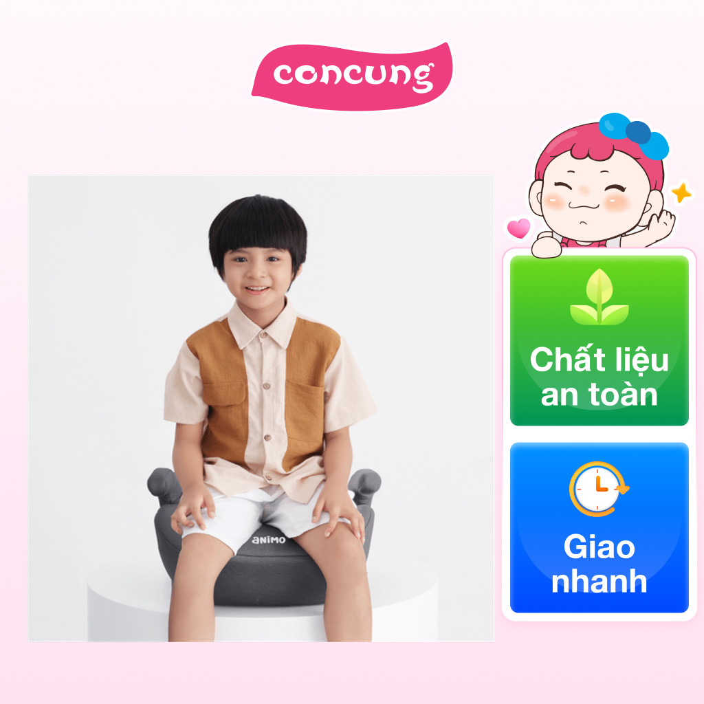 Ghế ngồi ô tô Animo Comfy Isofix (125-150cm, i-size, K11, Steel Gray, booster)