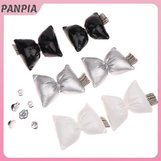 PANPIA-Nhiều Màu Sắc Nơ Phụ Kiện Giày Thời Trang Thanh Lịch Quyến Rũ Giày Cho Tất Cả Trận Đấu Vintage Khóa Giày Trang Trí Dễ Thương Bowtie