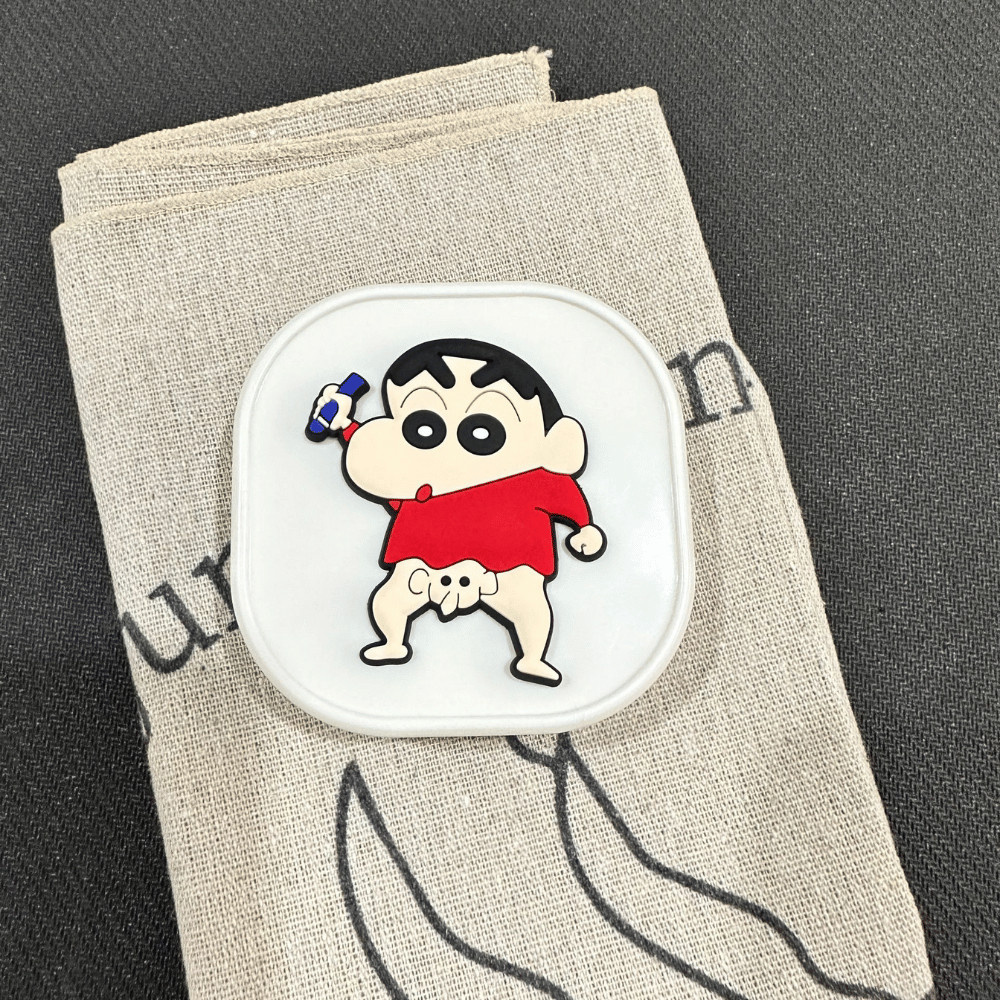 Khay Đựng Niềng Răng Hình Shin Hộp Đựng Hàm Duy Trì Pochacco Có Gương Nắp Đậy Hoạt Hình Nổi Dễ Thương