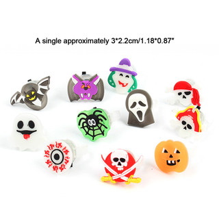 10 Chiếc Halloween Phát Sáng Nhẫn & Đèn LED Nhấp Nháy Bí Ngô Ngón Tay Đèn Ngủ Vòng Tay Vui Vẻ Đồ Chơi Trẻ Em Cho Đêm Ma Quái