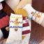 Dễ Thương Khoai Tây Chiên Sọc Tất Cotton Nữ Tất Giữa Ống Dài Sáng Tạo Hoạt Hình graffiti Cá Tính Đa Năng Thể Thao Tất Cotton