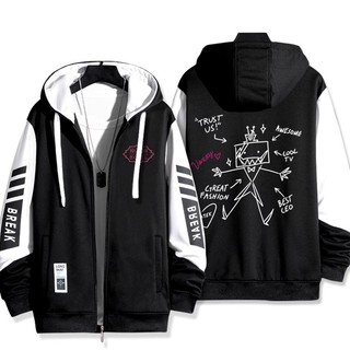 Hoodie Áo Khoác Unisex Hazbin Hotel Alastor với Dây Kéo - SB1
