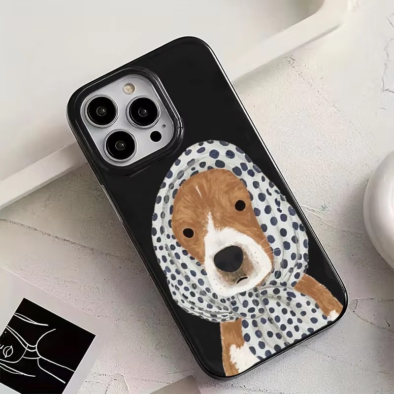 Ốp Điện Thoại In Hình Chó Dễ Thương Cho iPhone 16 15 14 13 12 11 Pro Max 16e X XS Max XR 7 8 14 15 Plus SE2020 Vỏ Mềm TPU Chống Sốc