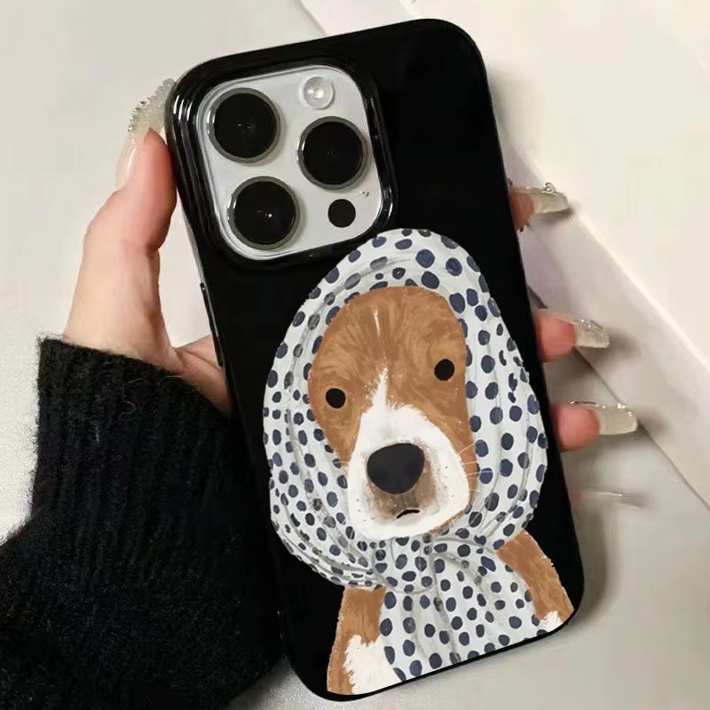 Ốp Điện Thoại In Hình Chó Dễ Thương Cho iPhone 16 15 14 13 12 11 Pro Max 16e X XS Max XR 7 8 14 15 Plus SE2020 Vỏ Mềm TPU Chống Sốc