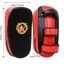 DARON Karate Punching Pad, Tấm đá chân tay bằng da PU cong, Dụng cụ đấm bốc có dây đeo cố định Dày chống mài mòn Boxing Kick Target Muay Thái