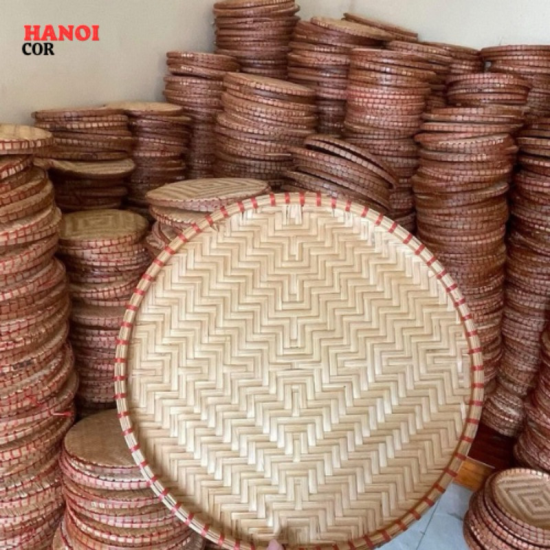 [siêu rẻ] Mẹt Tre Viền Đỏ Decor Trang Trí Giá Tận Xưởng Đủ Sze