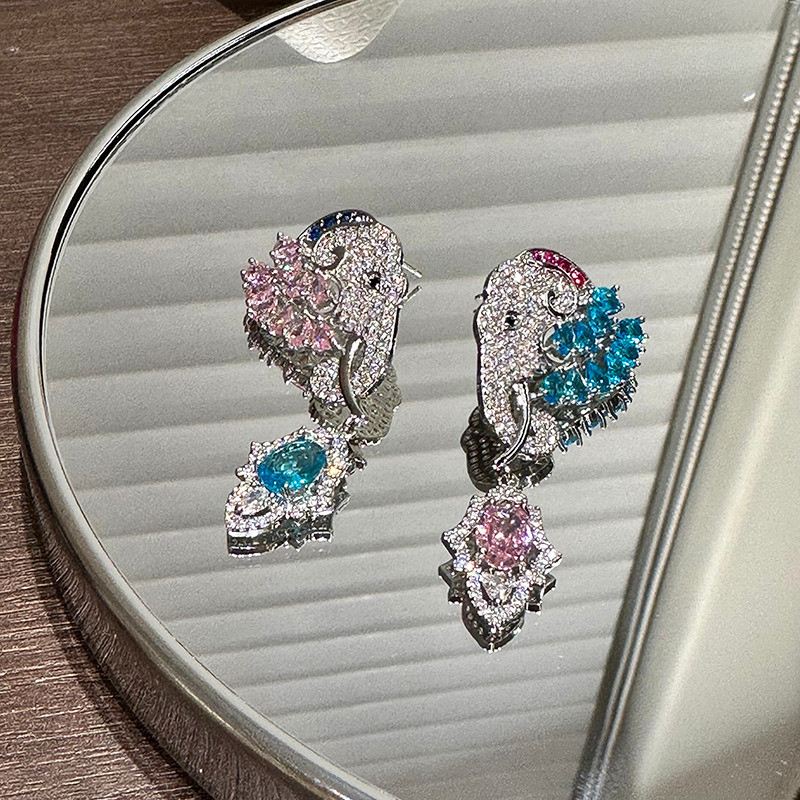 Zircon Tinh Tế Ngọc Trai Tính Khí Bông Tai Sang Trọng Ánh Sáng Mới