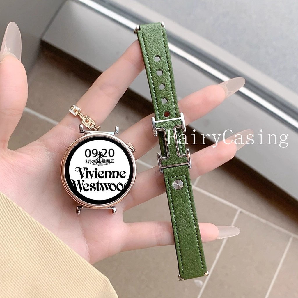 Dây đeo da 20mm 22mm 18mm cho Samsung Galaxy Watch 7 FE 40 44mm 4 5 6 Classic Active 2 Dây đeo vòng tay họa tiết vải thiều