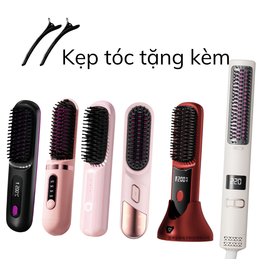 Quà tặng kẹp tóc khi mua máy làm tóc giúp giảm khô xơ bảo vệ tóc suôn mượt