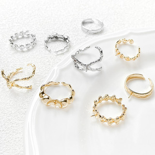 Đồng Chép Vàng Giữ Màu Vàng 18k Rỗng Nhẫn Ngọc Trai Giá Đỡ Nhẫn Tự Làm Handmade Trang Sức Nhẫn Phụ Kiện Chất Liệu