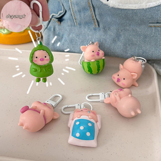 Deyangk Dễ Thương Ngộ nghĩnh Ba Chiều Heo Móc Khóa Hình Động Vật Móc Khóa Túi Điện Thoại Di Động Mặt Dây Chuyền Trang Trí Phụ Kiện VN