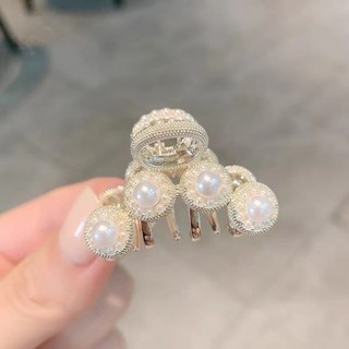 Mauropoli [Sẵn sàng] Phong cách mới Ngọc trai Tòa án Pháp Kẹp nhỏ Kẹp tóc nửa đầu Mũ đội đầu cao cấp Kẹp tóc Top Kẹp lưng Đầu đuôi ngựa