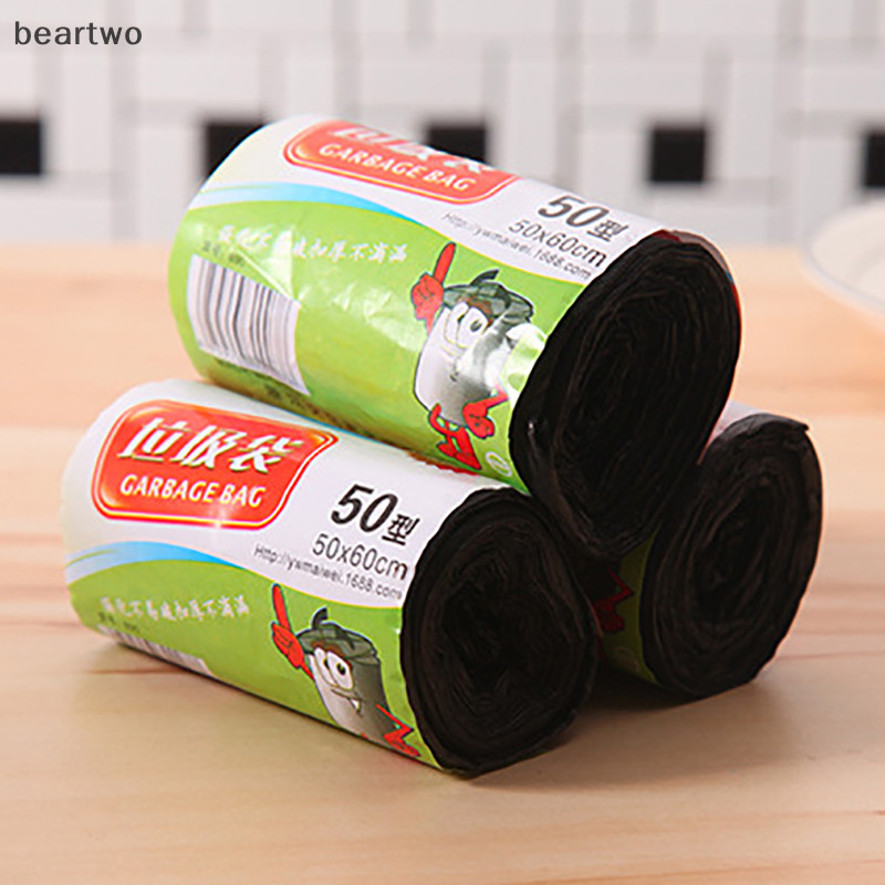< Beartwo > 1 Cuộn 50 * 60cm Túi Đựng Rác Đơn Màu Dày Môi Trường Tiện Lợi Túi Đựng Rác Nhựa Dùng Một Lần Túi Nhựa Đen Rác Đẹp