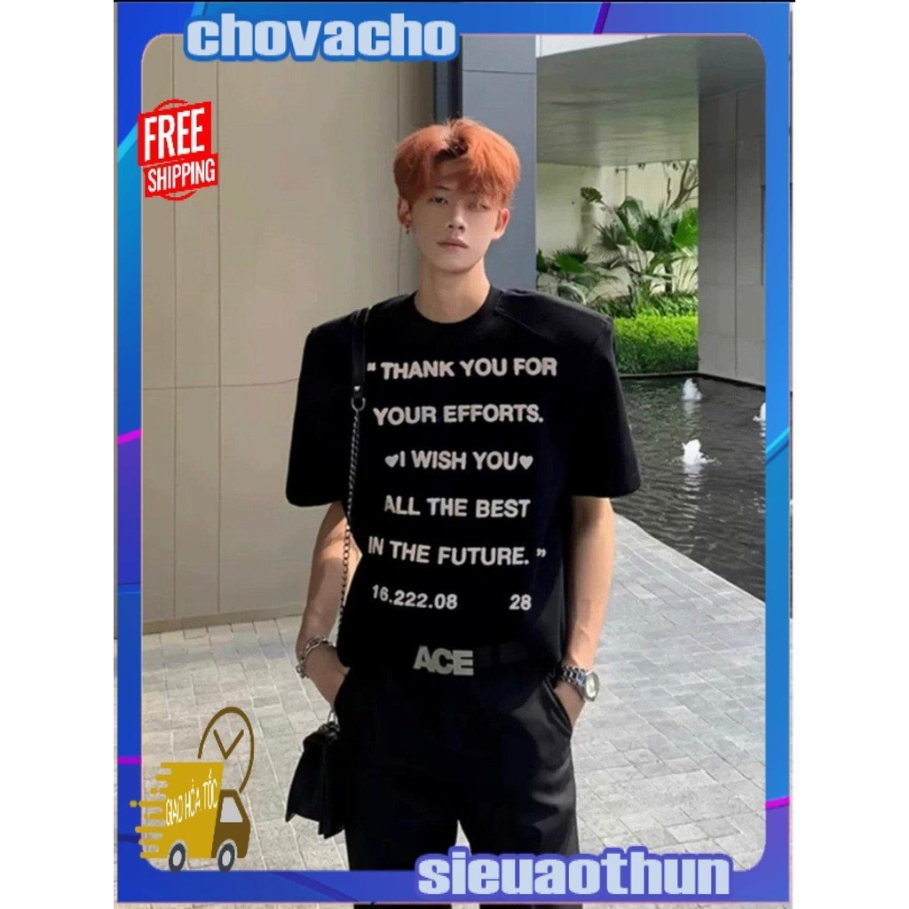 Áo thun Stee Cổ tròn THANK YOU Localbrand ICVCVNI Unisex