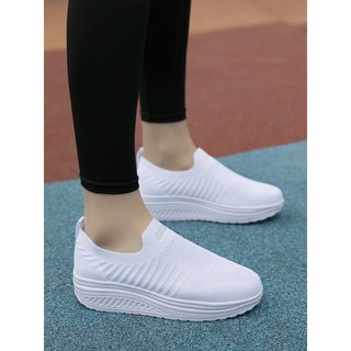 Mới Flyknit Rocker Giày Slip-On Lười Size Lớn Giày Thể Thao Nữ Hàng Miễn Phí Vận Chuyển