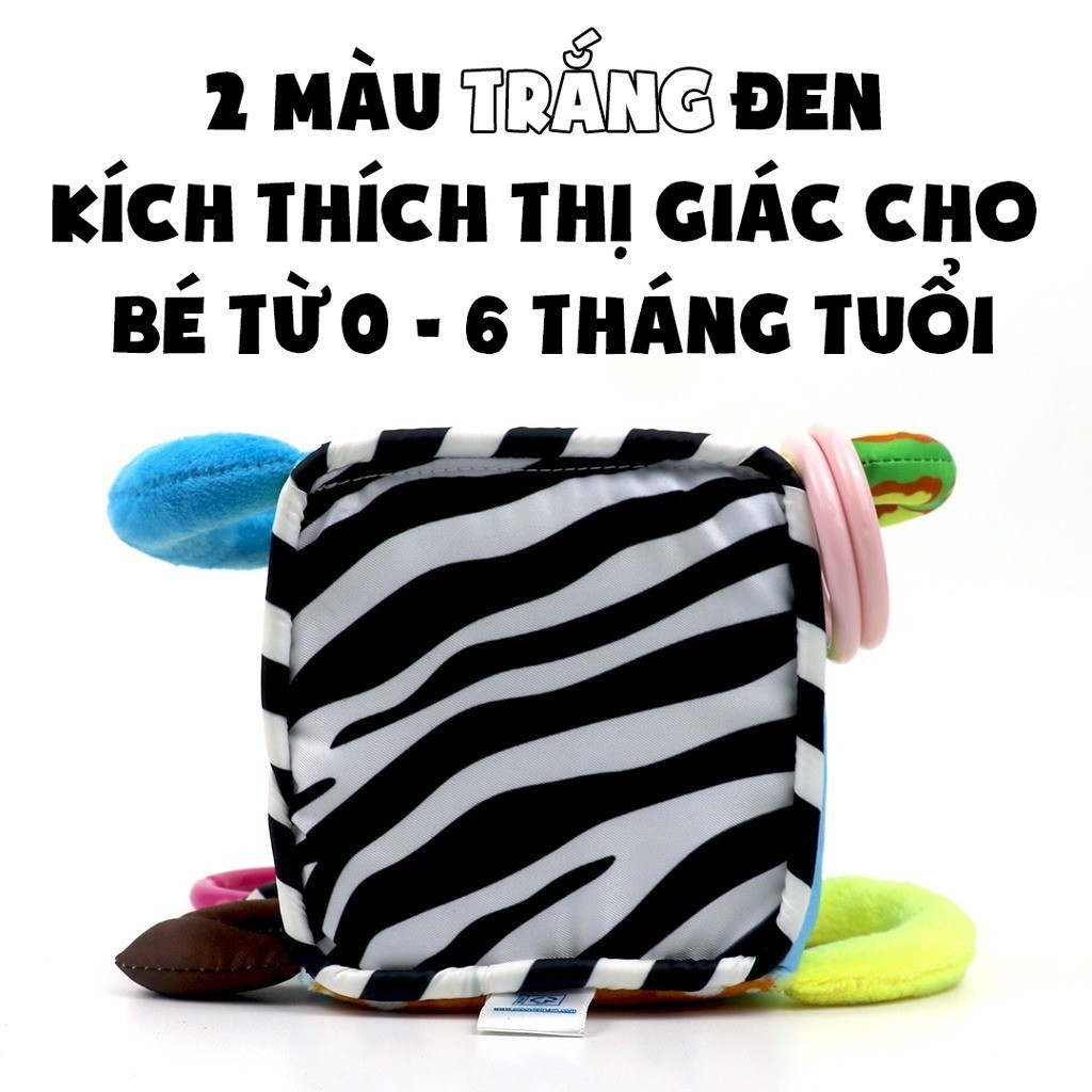 Đồ Chơi Montessori Khối Xúc Xắc Vải Luyện Kỹ Năng Nhiều Chủ Đề