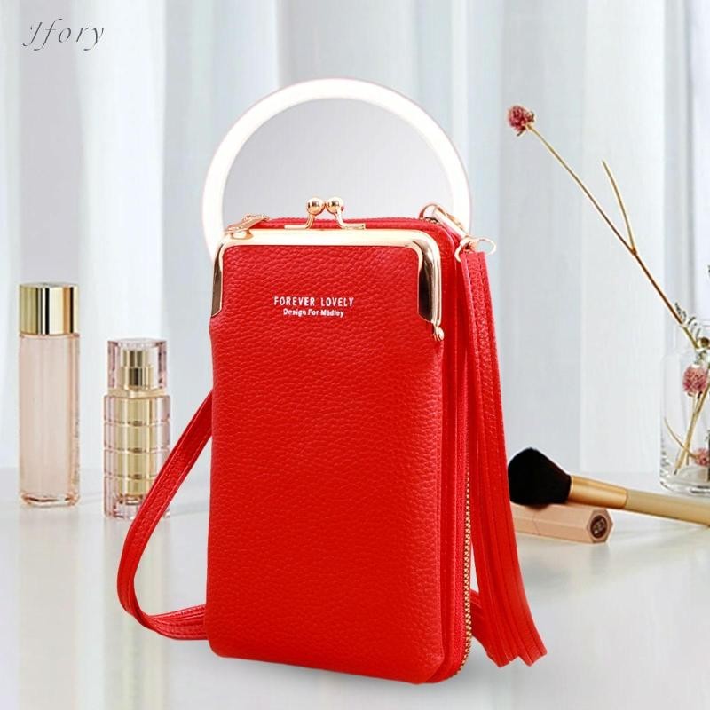 Ví đựng điện thoại đeo chéo Jfory, Túi đựng điện thoại đeo chéo, Dây kéo da PU dành cho nữ Nhỏ đa năng để mua sắm du lịch đi bộ