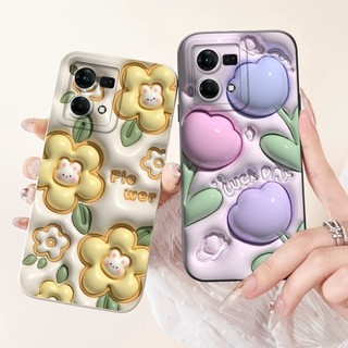 Oppo Reno8 4G CPH2457 / Reno7 4G CPH2363 Vỏ bảo vệ ống kính Reno 7 8 4G Vỏ điện thoại TPU silicon mềm hình chú gấu trúc dễ thương
