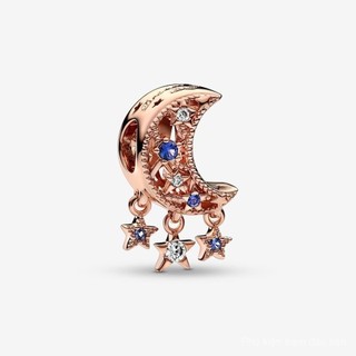Hàng hóa tại chỗ Mặt dây chuyền bạc 925 bông tuyết và trăng lưỡi liềm và các ngôi sao