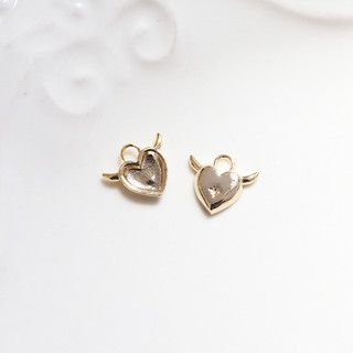 Khuyên tai hình chữ C mạ vàng đồng 18K giữ màu sắc hoa đơn giản DIY trang sức thủ công phụ kiện khuyên tai