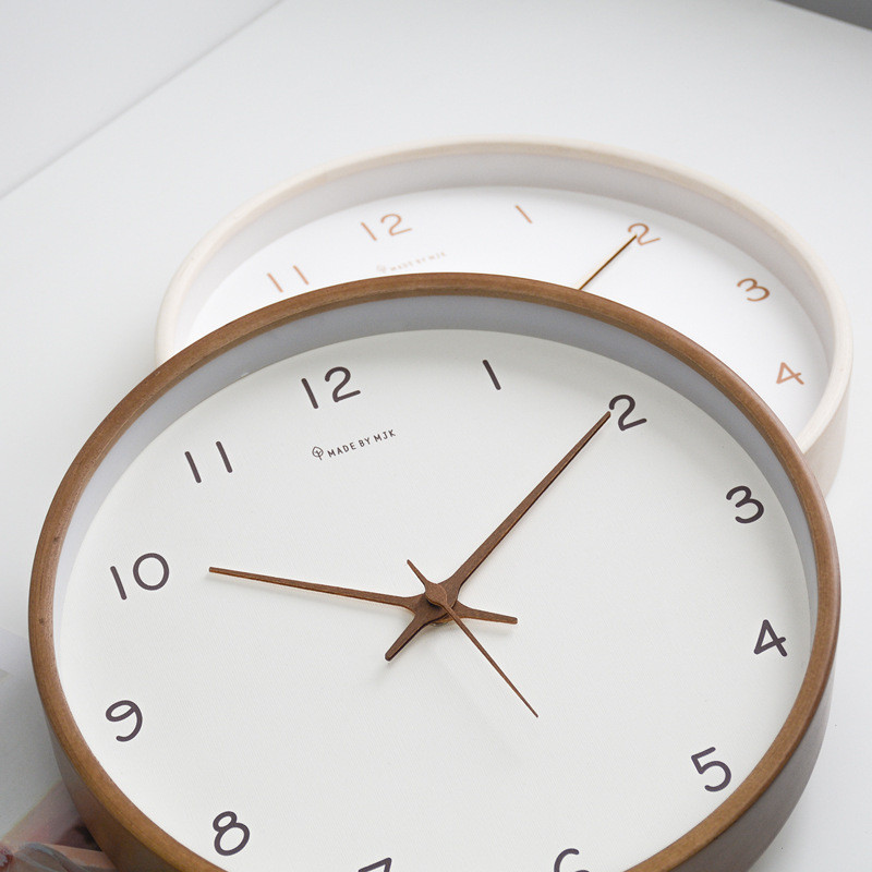 Đồng hồ treo tường bằng gỗ hiện đại 10 / 12 / 14 inch Đồng hồ treo tường im lặng hoạt động bằng pin cho phòng khách Vintage Nhật Bản Mộc mạc Trang trí nội thất Đồng hồ kỹ thuật số cho phòng khách, phòng ngủ, nhà bếp, văn phòng