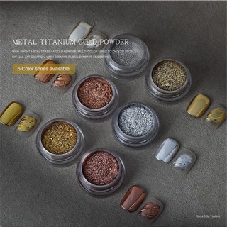 Bột kim loại titanium long lanh mạ điện trang trí móng, công cụ làm móng cho cửa hàng