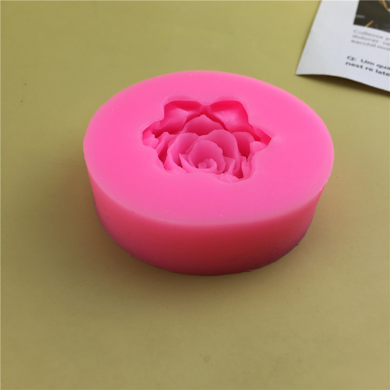 3D Hoa Hồng khuôn silicon socola fondant trang trí bánh thơm thạch cao DIY nướng bánh