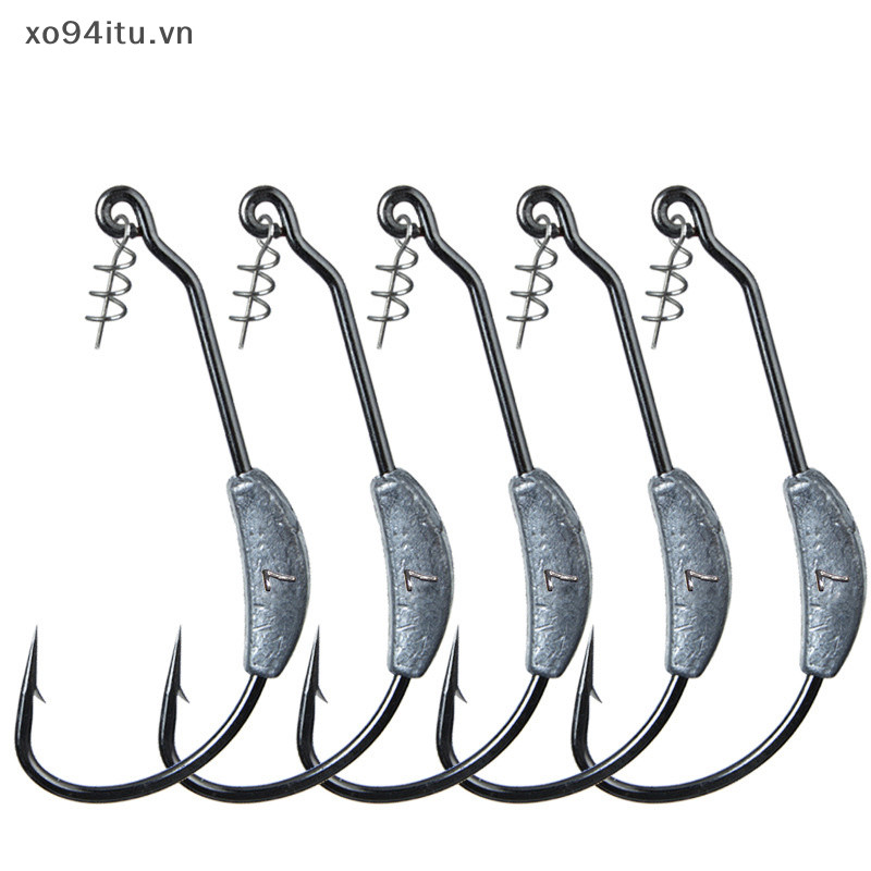 XOITU lộ Jig Crank Móc thép gai 2g 2.5g 3g 4g 5g 7g 9g Crank Offset Móc câu cá Móc câu cá Phù hợp cho giàn khoan Texas Câu cá VN