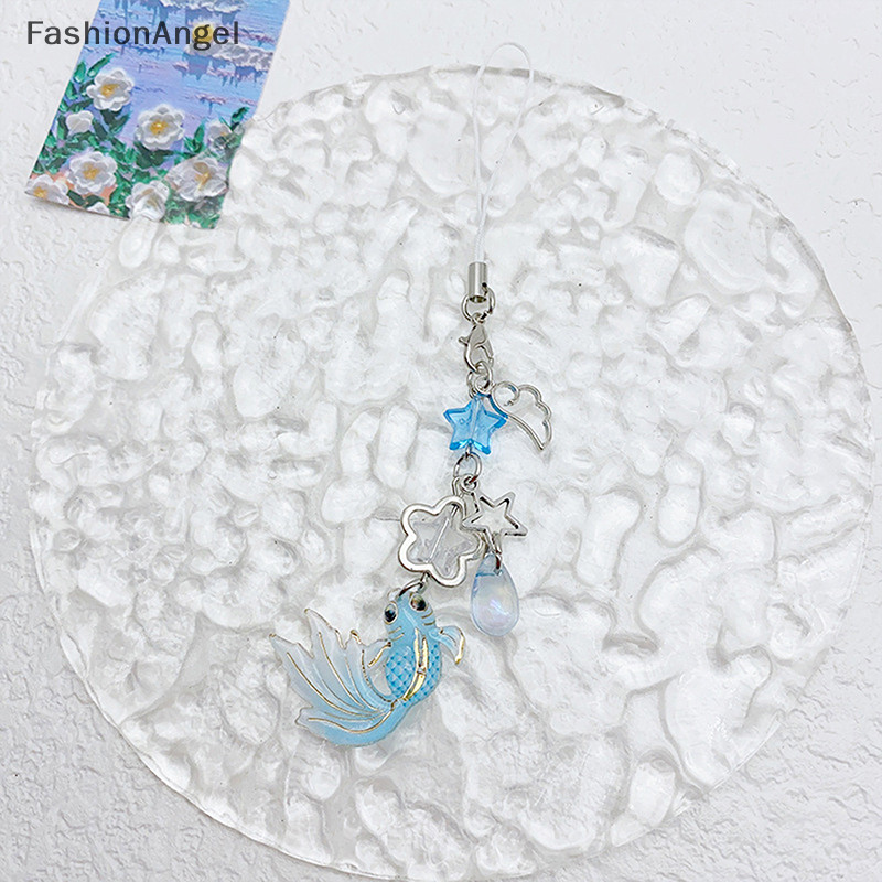 FashionAngel Phong Cách Trung Hoa Koi Ngôi Sao Đính Hạt May Mắn Phù Hợp Với Dây Đeo Điện Thoại Dây Túi Mặt Dây Chuyền Ch Chìa Khóa Xe Trang Sức Phụ Kiện TH