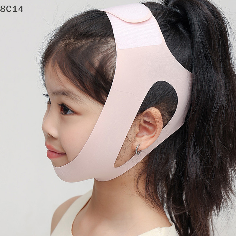 GVERLCRTN Máy định hình mặt chữ V, đai nâng cằm cho trẻ em, dây đeo massage, chăm sóc da mặt, tái sử dụng [8C]