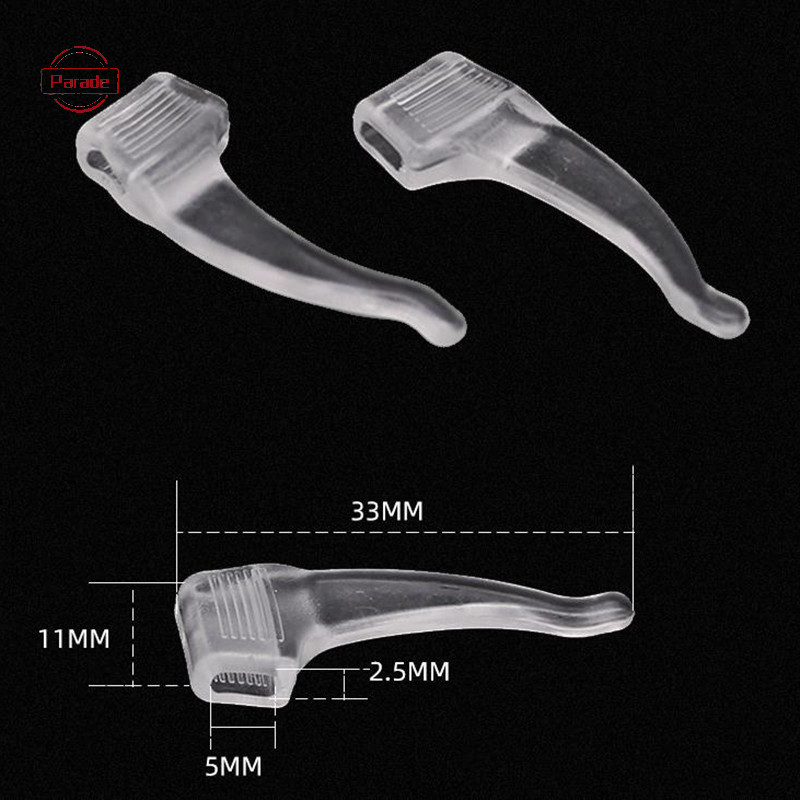 Diễu Hành 1 Cặp Kính Chống Trơn Trượt Móc Tai Đầu Kính Mắt Cầm Đền Silicon Chống Trượt Giá Đỡ Kính Khung Chân Tay Phụ Kiện VN