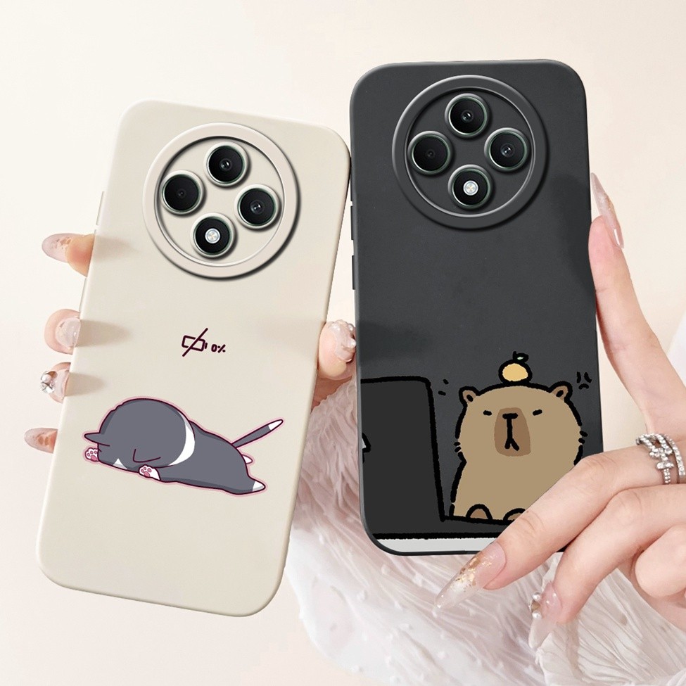 Ốp lưng Oppo Reno 12F 5G CPH2637 Thời Trang Dễ Thương Hoa Mèo Sơn Silicon Ốp lưng Oppo Reno12 F